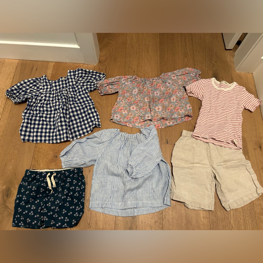 Girls Petit Vilains shirts and shorts